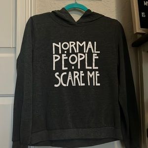 Extra small normal people scare me sweater